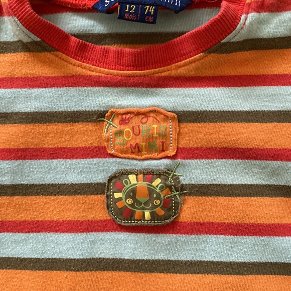 Souris Mini One-Piece Striped Romper 12 Months (74 cm) - Picture 3 of 9